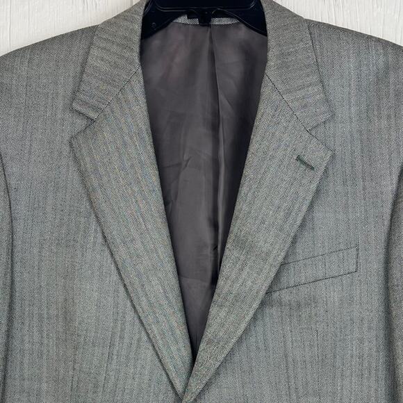 Lauren Ralph Lauren blazer dress jacket mens 46L gray Silk/wool Blend. 46 Long - Picture 2 of 9